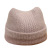 Ear Autumn And Winter Hat Female Korean Rabbit Fur Knitted Earflaps Cap Double Thick Warm Sweet Solid Color Sleeve Cap