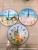 Foreign Trade 30cm Drum Surface Modeling Wall Clock Glass Mirror Wall Clock