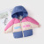 New Autumn and Winter Children's down and Wadded Jacket Color Matching Boys Girls Padded Cotton Clothes Children Toddler Baby Cotton Coat Jacket Hooded