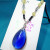 'European and American Retro Style Luxury Sapphire Water Drop Necklace Long Sweater Chain