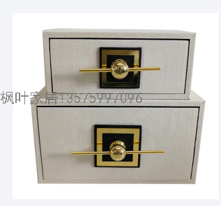 Modern New Chinese Decorative Box Sample Room Decoration High-End Wooden Box Jewelry Creative Ornament Packaging Storage Box Customization