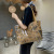 Summer Large Capacity Graffiti Canvas Bag Women's 2021 New Trendy Korean Simple Cute Hand-Held Tote Shoulder Bag