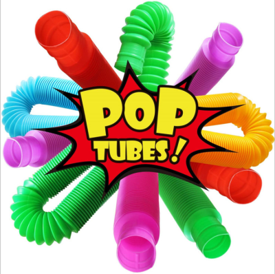 Hot Fun Toys Pop Tube Sensory Toys Color Stretch Tube Extension Tube Children