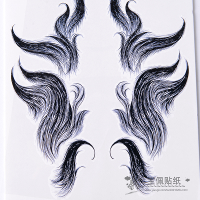 2021 New European and American Tattoo Sticker Bangs Simulation Hair Sticker Hairline Stickers Wholesale Custom Factory Direct Sales