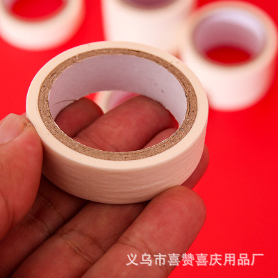 Small Hole Masking Tape Small Roll 1.5cm * 10M Masking Tape Adhesive Glassine Tape Laminating Film Masking Tape Wedding Room Decoration Single-Sided Adhesive Tape