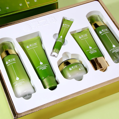 Wholesale Fruit Secret Rose Avocado Beauty Salon Facial Skin Care Six-Piece Set Moisturizing and Nourishing Cosmetics Suit