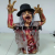 Haunted House Horror Props Halloween Performance Decoration Peeling Hanging Half Body Room Escape Scary
