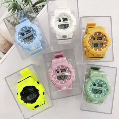 New Korean Style Macaron Trendy Sports Youth Men's and Women's Electronic Watch Harajuku Style Student Watch Watch