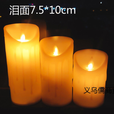 Xi Zan Electronic Candle 7.5 * 10cm High No Remote Control Tear Surface Oscillating Leaf Piecesxizan