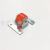 Flatbed Trolley Directional Return Pulley Quiet and Wear-Resistant Furniture Casters Red Directional Wheel Industrial Equipment Low Center of Gravity Casters
