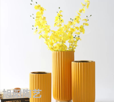 Simple Nordic Ceramic Vase Decoration Living Room Dining Table Home Dried Flowers Artificial Flower Flower Arrangement Hydroponic Vase