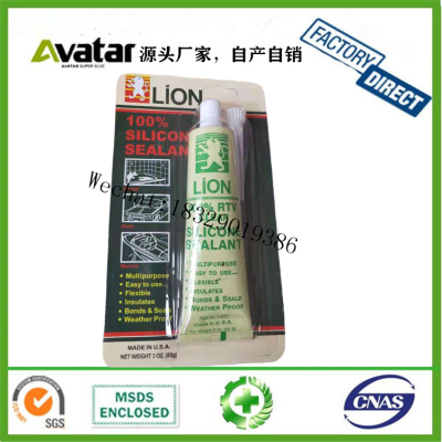 LiON100%SILICON SEALAN Free Sample Clear Red Black Grey Gasket Maker,RTV Silicone Adhesive Sealant/Muestra gratis transp