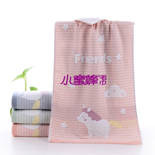 small bee towel pure cotton children‘s face towel 32-strand jacquard towel item no： 6183