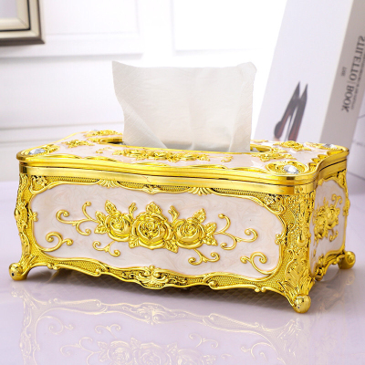 Creative European Tissue Box Factory Direct Supply Finishing Box Napkin Box Plastic Storage Box Living Room Dustproof Paper Extraction Box