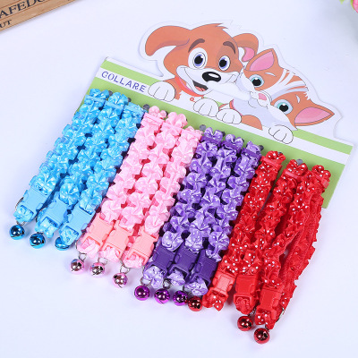 In Stock Wholesale Lace Pet Collar 1.0cm Four-Color Dog Collar Multi-Color Pet Supplies