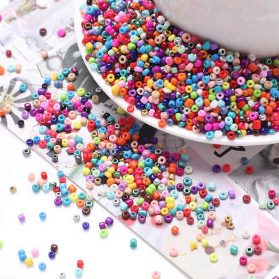 Cross-Border Hot 40 Colors Small Rice-Shaped Beads Chain Bead String/3/4MM DIY Mask Ornament Spacer Beads Bags Wholesale Factory