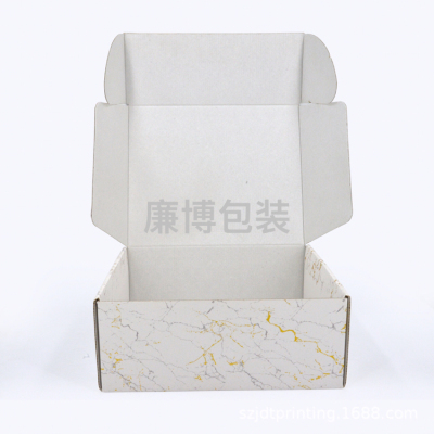 Folding Aircraft Box Logo Packaging Customized Color Box Corrugated Paper Marbling Road plus Thick Super Hard 3-Layer 5-Layer Gift Box