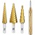 3Pc Metric Hexagonal Handle Step Drill Metal Fixed Point Drilling Drill Set Cloth Bag Step Drilling Pagoda Drill