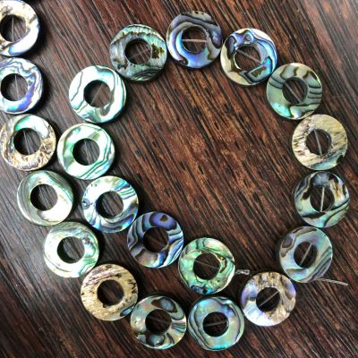 Abalone Shell Chain round round 18mm Pendant Earrings Necklace Bracelet Crafts Material DIY Ornament Accessories