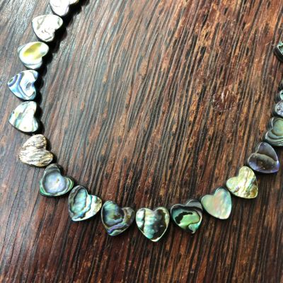 Abalone Shell Love Chain 10mm Horizontal Hole Pendant Necklace Bracelet Crafts Material DIY Ornament Accessories