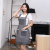 Double-Layer Apron Women's Fashion Home Korean Style Kitchen Protection Cloth Strap Overalls Fashion Beautiful Internet Hot Fresh