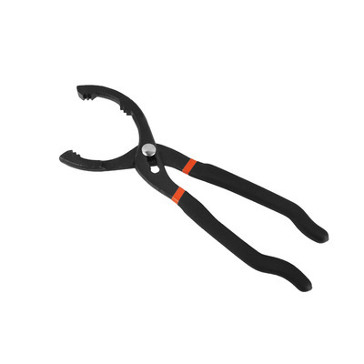 Spot Supply 12-Inch Forged Pliers Filter Wrench Black and Red Double Color Handle Lengthened Pliers Machine Filter Wrench