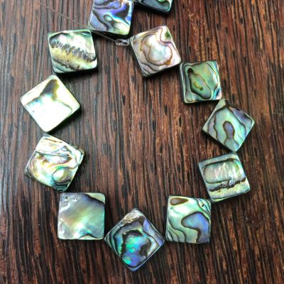 Abalone Shell Chain Rhombus Diagonal Hole Various Specifications Pendant Necklace Bracelet Material DIY Ornament Accessories
