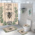 Cross-Border Amazon New Custom Creative Digital Printing Bee Bathroom Shower Curtain Floor Mat Toilet Combination 