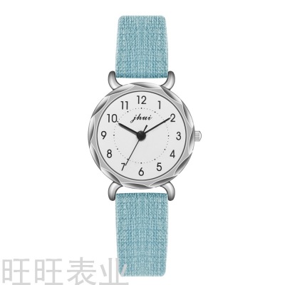 New Thin Belt Women's Watch Thin Strap Small and Simple Temperament Student Female Quartz Watch Digital Watch in Stock