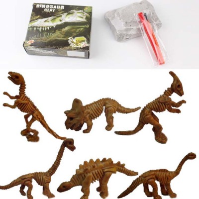 Wholesale DIY Dinosaur Archaeology Mining Toys Dinosaur Fossil Dinosaur Egg Children's Educational Toys Gift Teaching Aids