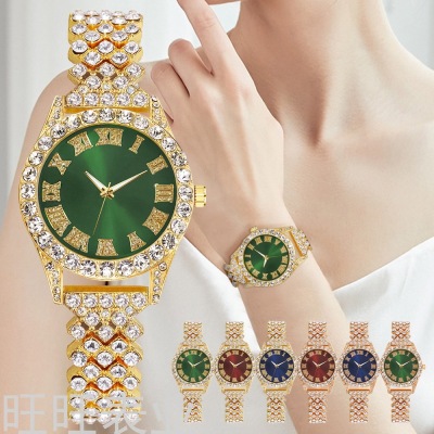 Tiktok Live Hot Selling Popular Women's Watch Luxury Temperament Quartz Fashion Women's Watch with Diamonds Color Spot