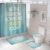 Hot Sale Cross-Border Amazon 3D Personalized Text HD Digital Printing Mildew-Proof Waterproof Polyester Bathroom Shower 