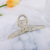 Japanese and Korean Hair Accessories Personality Grip Cross Word Long Hair Short Hair Pearl Rhinestone Inlaid Barrettes Small Size Pattern 3 * 7cm