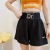Korean Style Dr Letter High Waist Shorts Women's Summer Thin Loose Slimming Cropped Pants Black White Casual Sports Pants