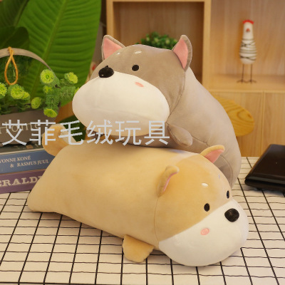 Lying Style Cute Shiba Inu Doll Soft Dog Doll Pillow Cute Lying Dog Doll Sleep Companion Throw Pillow Plush Toy