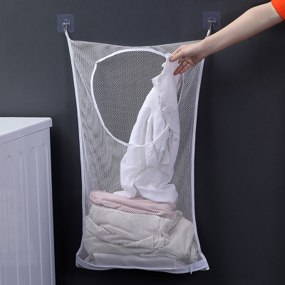 Dirty Clothes Basket Dirty Clothes Storage Basket Foldable Laundry Baskets Sub-Bathroom Clothes Hanger Bags Home Wall-Mounted Baskets Frame Barrel