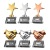 Children Crystal Small Trophy Customized Metal Medal Five-Pointed Star Children Dance Singing Competition Souvenir Prize