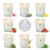 Factory Gift Spot Aromatherapy Candle Frosted Lavender Honey Cream 8-Piece Set ROMANTIC TIMES Smokeless Candles