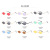 Cross-Border Retro Small Frame Sunglasses Female Ins Foreign Trade Personalized Sunglasses Male Trendy European Hip Hop Resin Sun Glasses