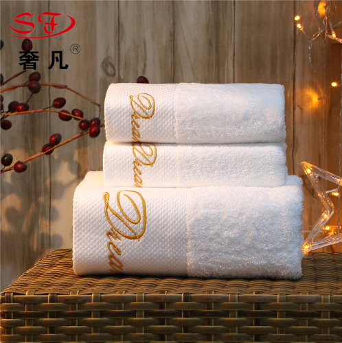 luxury five-star hotel white bath towel hotel pure cotton thick soft water-absorbing cotton big towel without logo