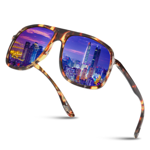 New Large Frame Square Sunglasses Men‘s Driver Driving Glasses Outdoor Sun Glasses UV-Proof Sunglasses 