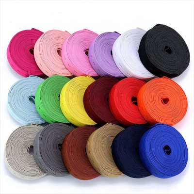 Factory Self-Operated Solid Color Button Strip Flat Tightening Straps Elastic Cord with Buttonholes Clothing Accessories DIY Accessories Can Be Customized