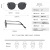 Foreign Trade Reflective Lenses Men's European and American round Frame Fashion Sunglasses Men's Fashionable 2021 New Retro Pilot Sunglasses