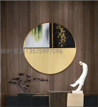 New Chinese Style Living Room Decorative Painting Landscape Landscape Entry Door Entrance Painting round Corridor Aisle Tea Room Wall Painting