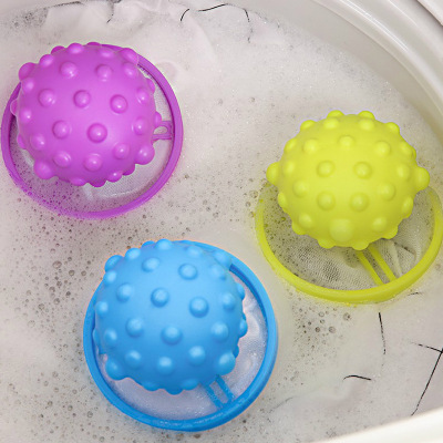 Washing Machine Float Filter Mesh Bag Hair Filter Hair Remover Cleaning Decontamination Laundry Ball (Thorn Ball) Dark Color