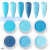 Manicure Fine Shimmering Powder Sequins 24 Bottles Light Blue Summer Sherbet Gradient Set Gel Nail Polish Cross-Border