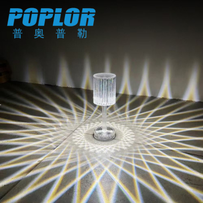 Led Diamond Crystal Lamp Creative Gift USB Charging Atmosphere Bedside Lamp Internet Celebrity Italian Restaurant Table Lamp