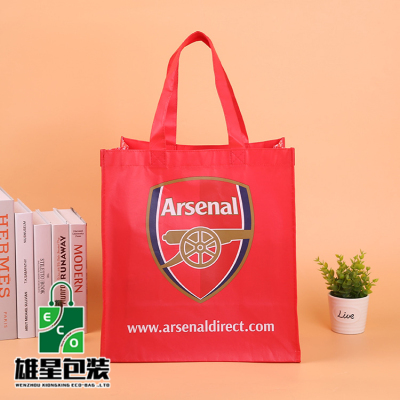 Factory Direct Supply Laminated Non-Woven Bag Custom Color Printing Advertising Gift Folding Hand Shopping Bag Custom Logo