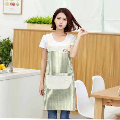 Cotton and Linen Sleeveless Double-Layer Apron Kitchen Oil-Proof and Antifouling Work Clothes Set Logo Overclothes