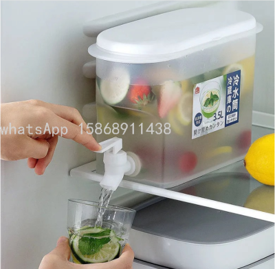Cold Water Bottle with Faucet Refrigerator Fruit Teapot Lemon Water Bottle Kettle Cold Water Bucket Large  Ice Bucket